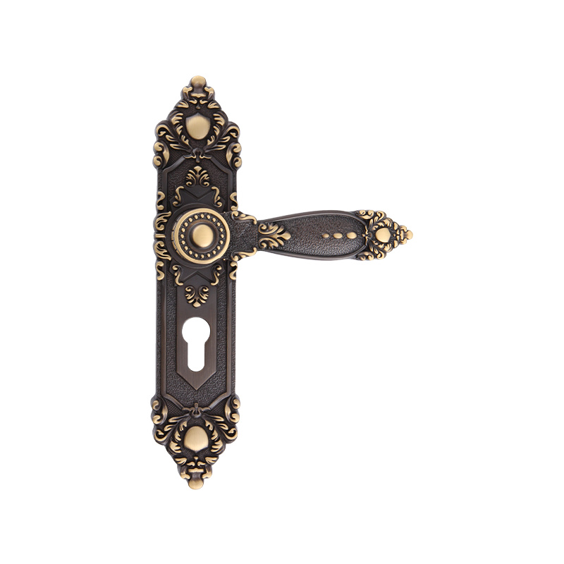 610-510 eurooppalainen retro 24k Real Gold Silent Long Paneel Yksiosainen lukko