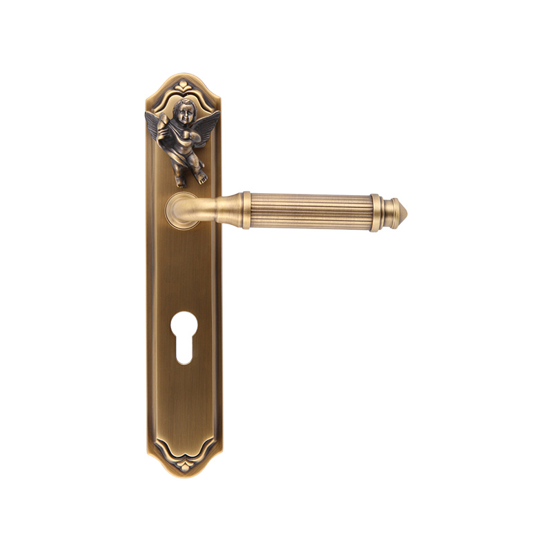 512-315 Angel Retro Pure Copper French Silent Door Lock -lukko
