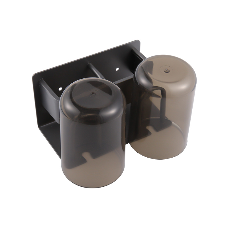 Kylpyhuoneen teline seinälle asennettu rei'itysvapaa integroitu hammasharjan pidike Kylpyhuoneen teline seinälle asennettu rei'itysvapaa integroitu hammasharjan pidike